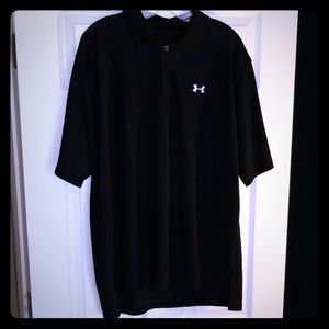 XL Under Armor black polo